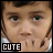 six identical pixelated images showing a child's face with hand near mouth, each labeled 'CUTE' in white text on black background