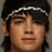 Four distinct pixelated portraits of a person with long dark hair, each in a different pose and attire, arranged in a