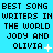 Pixelated text repeats across a cyan background with animated sparkles and dots appearing near the bottom-right corner.