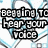 Pixelated text in four quadrants on a light blue and white abstract background with diagonal lines.