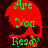 Red skull silhouette with green text 'Are You Ready' on dark red background, two variations of the same design.