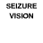 A black-and-white pixelated contact sheet of a seizure animation showing alternating frames with text and numeric elements on a grid background.