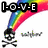 A pixelated rainbow arches from a skull with crossed bones, with text elements changing across frames.