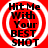 Red circular target with white rings and black text reading "Hit Me With Your BEST SHOT" in four quadrants.