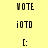 Pixelated text and symbols on a split background with yellow top-left and green bottom-right sections.