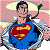 Pixelated image of a character in blue and red costume with yellow 'S' symbol on chest, standing against pinkish background with green text reading Original Icons .com.