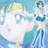 Pixelated anime-style character with blue hair and sailor uniform on left, bright blue background with pixelated text reading "Do you like?", "Water? Then...", and "YOU MUST LIKE MERCURY!".