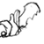 Pixelated black-and-white stick figure icon with abstract curved lines forming a head and body, rendered in low-resolution grayscale on white background.
