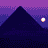 A 5x5 contact sheet of animated frames showing a pixel art sequence with mountains, celestial objects, and scrolling text elements against a black background.