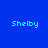 Four blue display the name 'Shelby' in cyan pixelated text, each with distinct background shades
