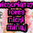 Pixelated text in bright magenta on black backgrounds against a blurred pink and beige backdrop, with four distinct text blocks stacked vertically.