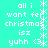 Pixelated turquoise background with white text reading "all i want for christmas is yuhh <3" and a vertical of small white snowflakes