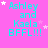 identical cyan text reading "Ashley and Kaela BFFL!!!" on a bright pink background with scattered white stars