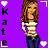 A pixelated static image shows a person with long brown hair wearing a striped shirt and dark pants against a purple background, with vertical text on the left side.