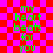 Red and pink checkered background with green text reading 'my heart beats for you' in a pixelated font, displayed across multiple repeated sections.