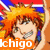 Six anime-style character portraits arranged in a with text labels below each, featuring orange-haired Ichigo, dark-haired Uryuu, Chad holding a shield, Orihime, Rukia, and the Bleach logo group