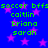 Blue background with pink stars and green text reading 'soccer bffs', 'caitlin', 'briana', 'sarah' repeated in two