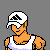 Pixel art contact sheet showing multiple frames of a muscular character in Adidas gear with text boxes expressing romantic interest and possessiveness.