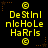 Yellow pixelated text and symbols on black background with brown star accents, arranged in a pattern