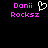 Pixelated text and a heart symbol on a black background, with two identical side-by-side layouts.