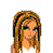 Animated contact sheet showing a pixel-art character with brown hair and blue-and-white striped shirt across multiple frames, displaying text variations of "I'm not crazy I'm just me" in black and pink lettering.