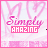 Pink-themed animated icon with 'Simply AHZING' text over a patterned background, featuring subtle pixel-based animation changes across frames.