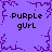 Static pixel art image with purple background and dark purple branching patterns, featuring repeated text "PuRPLE gUrl" in black blocky font.