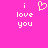 Pixelated text and heart symbol on bright pink background with two identical static frames.