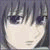 Nine anime-style character faces in a , varying expressions and poses with dark hair and purple eyes