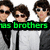 A pixelated image of six young men in formal attire with green text reading 'as brothers' overlaid, showing a cropped version below.