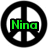 Four black peace sign icons arranged in a on white background, one with green text overlay