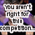 Four- of a person in purple clothing with text overlays reading 'You aren't right for this competition...', 'You have the personality of a candlestick...', 'That was very forgettable...', and 'That... was... FANTASTIC!'