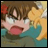 A 48x48 pixel buddy icon featuring a cartoon character with brown hair and glasses yelling, alongside text reading "Anime IM" and "COM" on a black background.