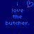Blue pixelated text on dark blue background with a heart symbol replacing the 'o' in 'love', displayed twice side-by-side.
