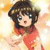 Pixelated image of a character with dark hair and red clothing against a light gradient background.