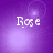 Purple background with white text 'Rose' and shifting light effects