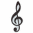 Pixelated treble clef icon with blue text reading 'VIOLINISTS' and 'THEY'RE NOTHING BUT TREBLE' on blue and gray backgrounds.