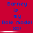 Red background with blue text reading 'Barney is my Role model XD!' repeated three times in a , each instance separated by a white horizontal line