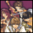 Pixelated anime-style image of multiple characters with one holding a sword, set against a purple background with 'Anime IM' text on black.