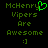 Green pixelated text on black background with a green heart symbol replacing the 'y' in McHenry, and a smiley face at bottom.