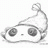 Pixelated grayscale image of a cartoon character with large eyes and a small mouth, next to black background with white text reading "AnimeIM" and "com".