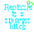 Pixelated text and symbols in cyan and green on white background, with one version showing a green heart symbol replacing the 'e' in 'Reotzzle'.