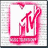 Four distinct MTV logo variations displayed in a , each with unique color schemes and backgrounds