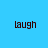 Four identical 'laugh' text icons arranged in a on a blue background with varying blue radial gradients