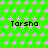 Green background with pink star pattern and repeated black text 'Tarska' in a