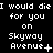 Black background with white pixelated text repeating "I would die for you on Skyway Avenue" in multiple , each showing a different punctuation or symbol variation