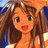 A pixelated anime-style character with long brown hair and a red mouth on the left, next to black background text reading "Anime IM" and "com" in white pixelated font on the right.