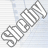 A 48x48 pixel animated buddy icon showing the word "SHERMAN" in a stylized, striped font that changes from white to gray across two frames on a light blue grid background.