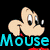 Pixelated cartoon mouse with large eyes and red shirt labeled 'Mouse' in cyan text, alongside other icons with text overlays like 'Jo's', 'TwilightGeek', 'Bodyguard', and 'Mafia' on dark and white backgrounds.