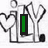 A static icon with a black-and-white line drawing of two figures holding hands, one figure has a heart shape on its chest, and the other has text in different colors.